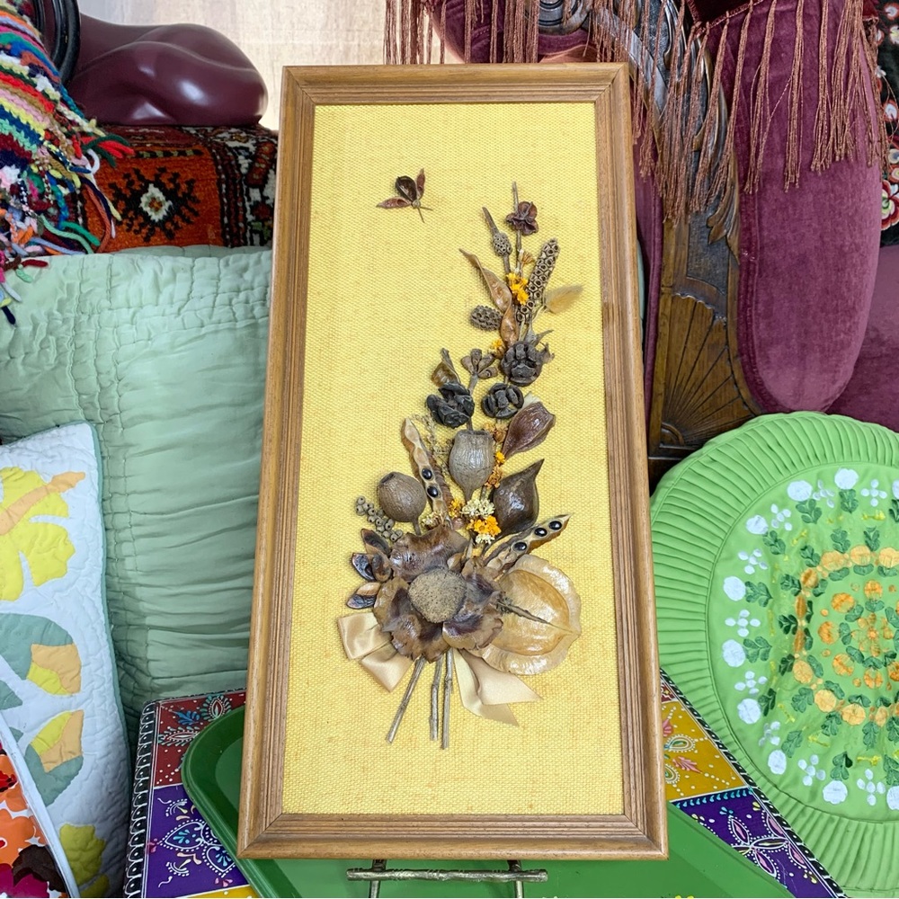 70s Dried Plant Wall Art